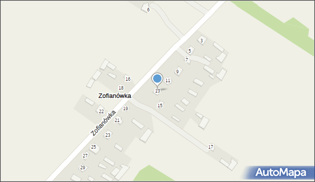 Zofianówka, Zofianówka, 13, mapa Zofianówka