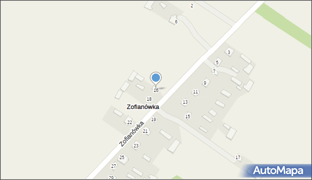 Zofianówka, Zofianówka, 16, mapa Zofianówka