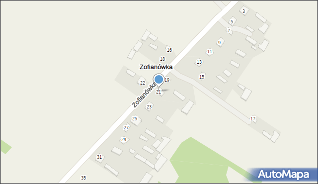 Zofianówka, Zofianówka, 21, mapa Zofianówka