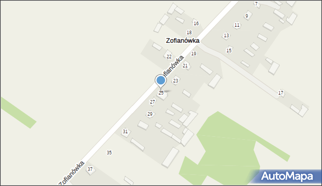 Zofianówka, Zofianówka, 25, mapa Zofianówka