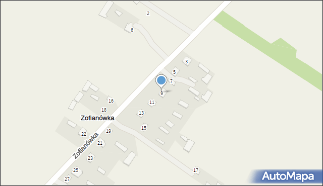 Zofianówka, Zofianówka, 9, mapa Zofianówka