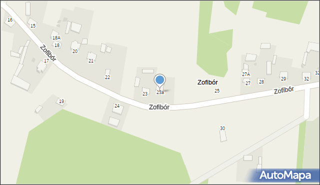 Zofibór, Zofibór, 23a, mapa Zofibór