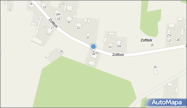 Zofibór, Zofibór, 24, mapa Zofibór