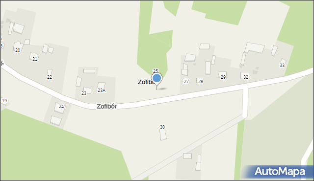 Zofibór, Zofibór, 25, mapa Zofibór