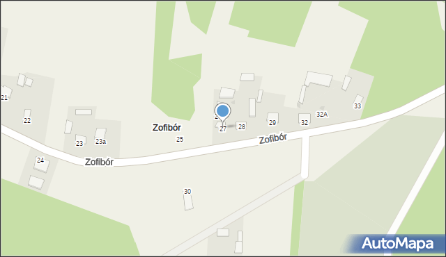 Zofibór, Zofibór, 27, mapa Zofibór