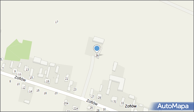 Zofiów, Zofiów, 25, mapa Zofiów