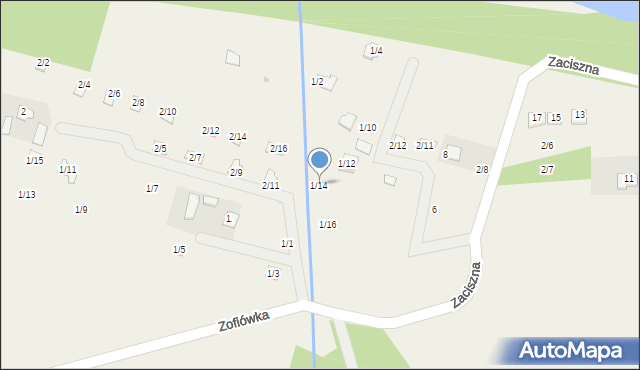 Zofiówka, Zofiówka, 1/14, mapa Zofiówka