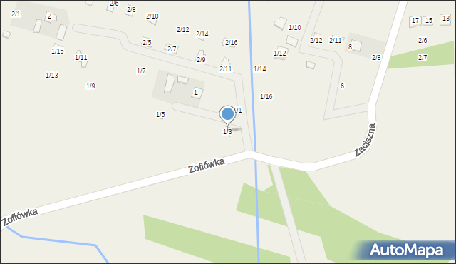 Zofiówka, Zofiówka, 1/3, mapa Zofiówka