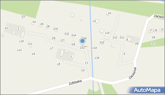 Zofiówka, Zofiówka, 2/11, mapa Zofiówka