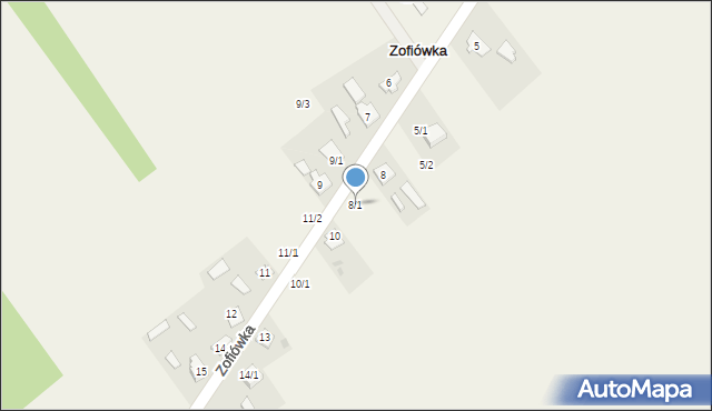 Zofiówka, Zofiówka, 8/1, mapa Zofiówka