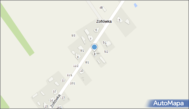 Zofiówka, Zofiówka, 8, mapa Zofiówka