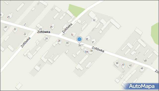 Zofiówka, Zofiówka, 34, mapa Zofiówka