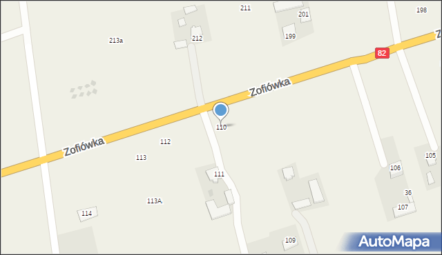 Zofiówka, Zofiówka, 110, mapa Zofiówka