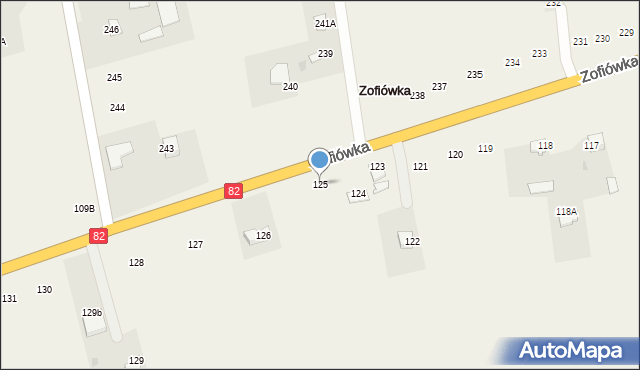 Zofiówka, Zofiówka, 125, mapa Zofiówka