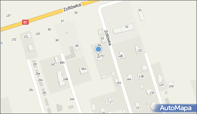 Zofiówka, Zofiówka, 21, mapa Zofiówka