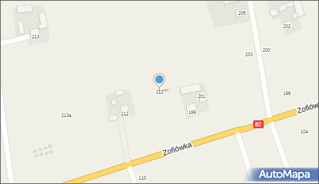 Zofiówka, Zofiówka, 211, mapa Zofiówka
