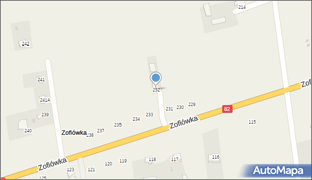 Zofiówka, Zofiówka, 232, mapa Zofiówka