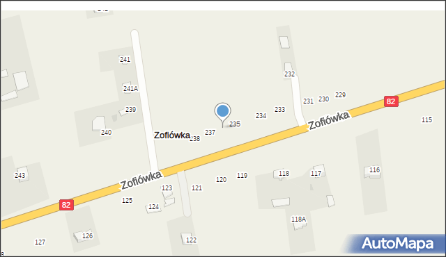 Zofiówka, Zofiówka, 236, mapa Zofiówka