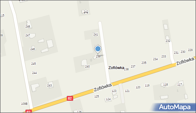 Zofiówka, Zofiówka, 239, mapa Zofiówka