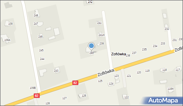 Zofiówka, Zofiówka, 240, mapa Zofiówka