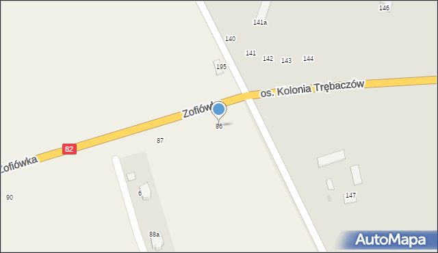 Zofiówka, Zofiówka, 86, mapa Zofiówka