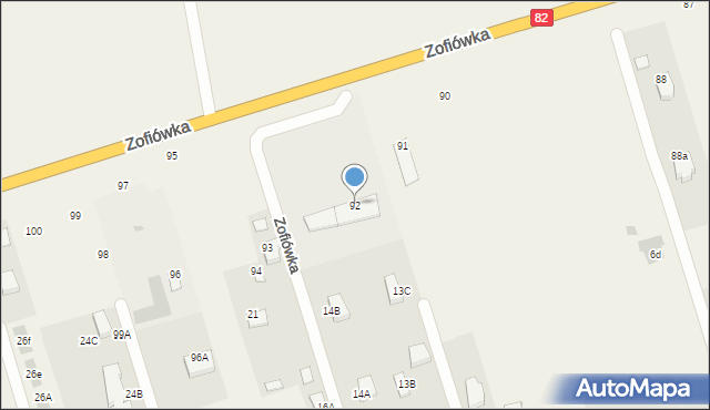 Zofiówka, Zofiówka, 92, mapa Zofiówka
