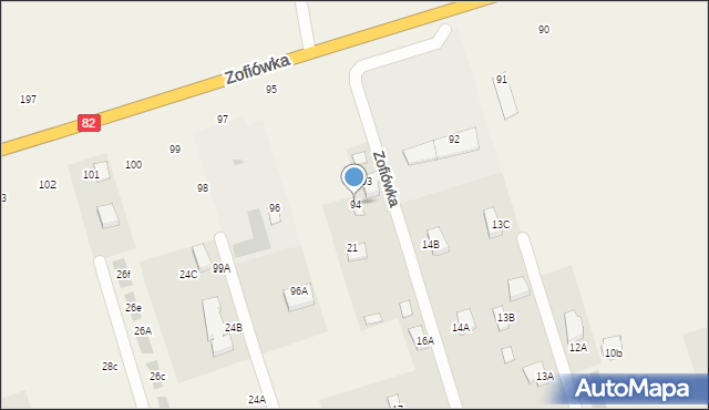 Zofiówka, Zofiówka, 94, mapa Zofiówka
