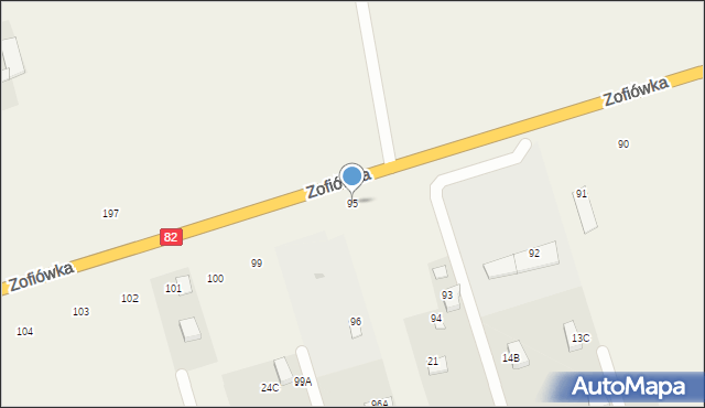 Zofiówka, Zofiówka, 95, mapa Zofiówka