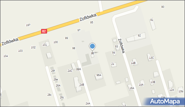 Zofiówka, Zofiówka, 96, mapa Zofiówka