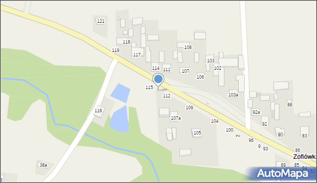 Zofiówka, Zofiówka, 113, mapa Zofiówka