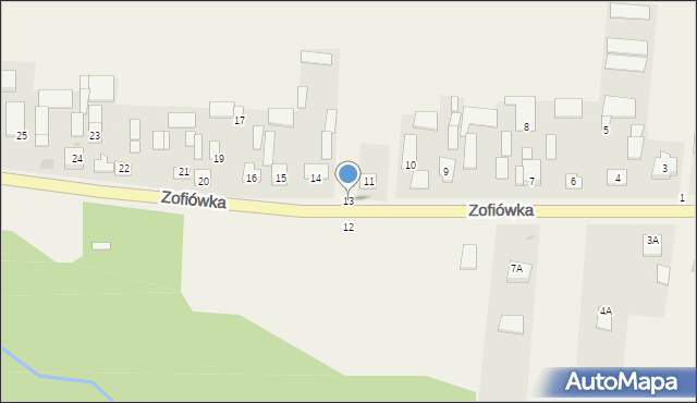 Zofiówka, Zofiówka, 13, mapa Zofiówka