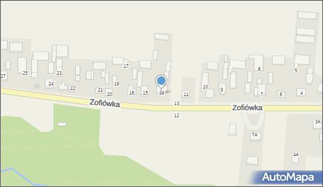 Zofiówka, Zofiówka, 14, mapa Zofiówka