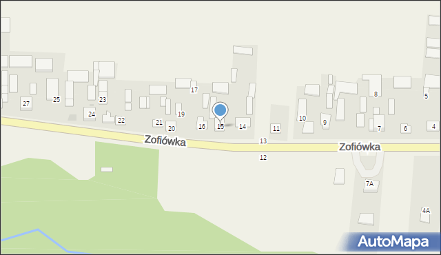 Zofiówka, Zofiówka, 15, mapa Zofiówka