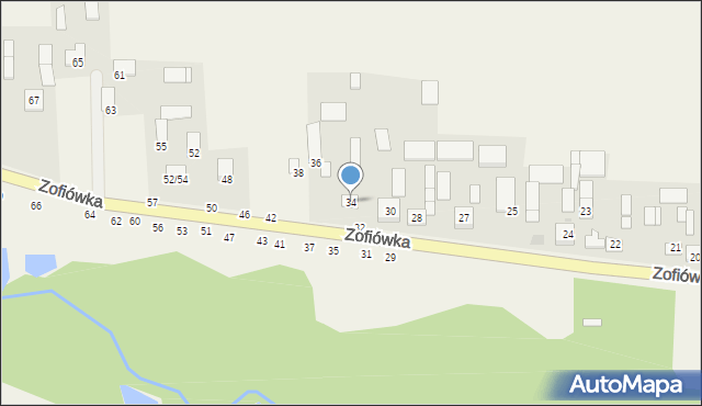 Zofiówka, Zofiówka, 34, mapa Zofiówka