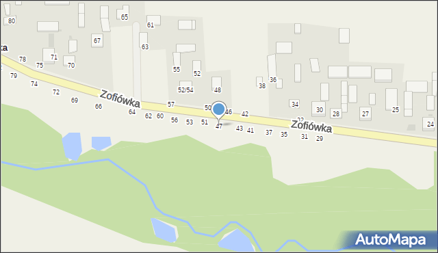 Zofiówka, Zofiówka, 47, mapa Zofiówka