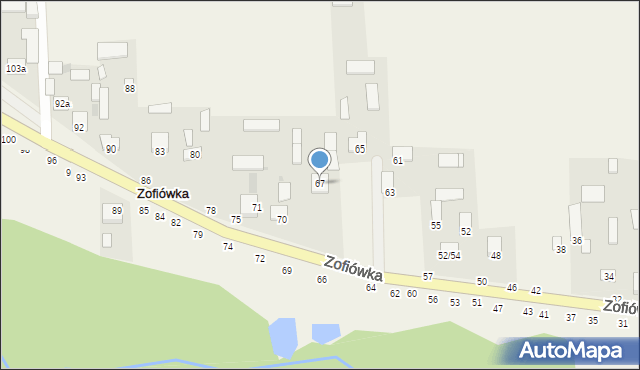 Zofiówka, Zofiówka, 67, mapa Zofiówka