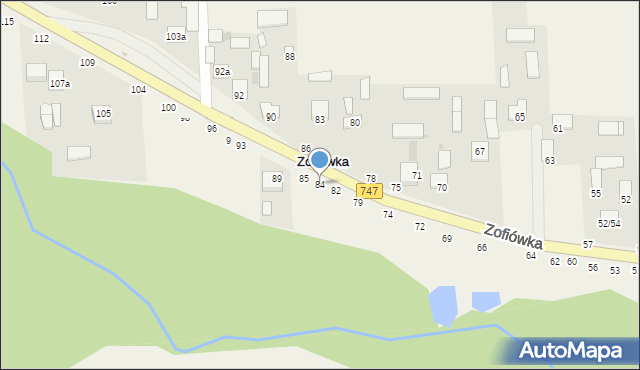 Zofiówka, Zofiówka, 84, mapa Zofiówka