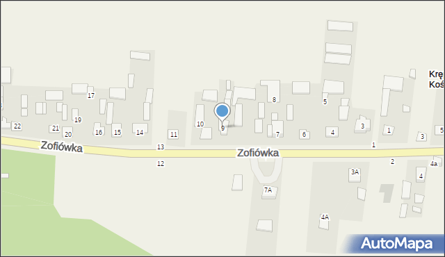 Zofiówka, Zofiówka, 9, mapa Zofiówka