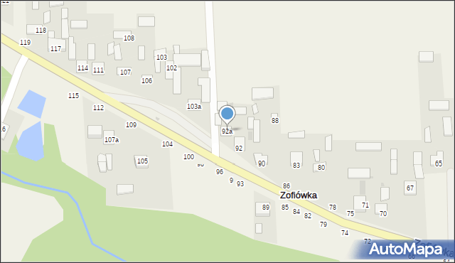 Zofiówka, Zofiówka, 92a, mapa Zofiówka