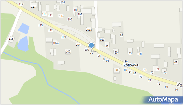 Zofiówka, Zofiówka, 98, mapa Zofiówka