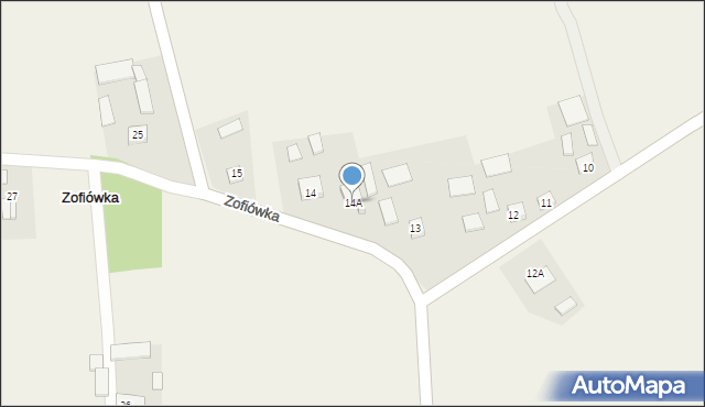 Zofiówka, Zofiówka, 14A, mapa Zofiówka