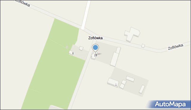 Zofiówka, Zofiówka, 1B, mapa Zofiówka