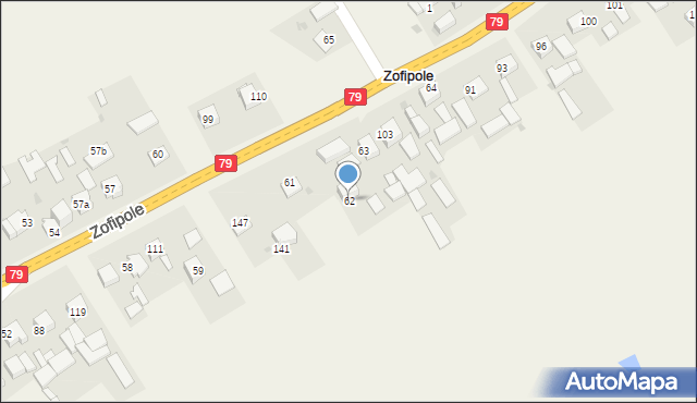 Zofipole, Zofipole, 62, mapa Zofipole