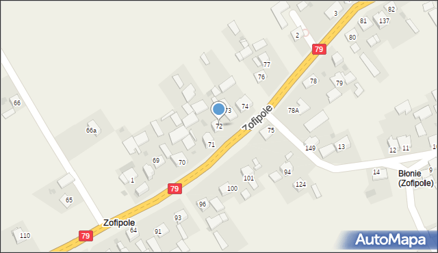 Zofipole, Zofipole, 72, mapa Zofipole