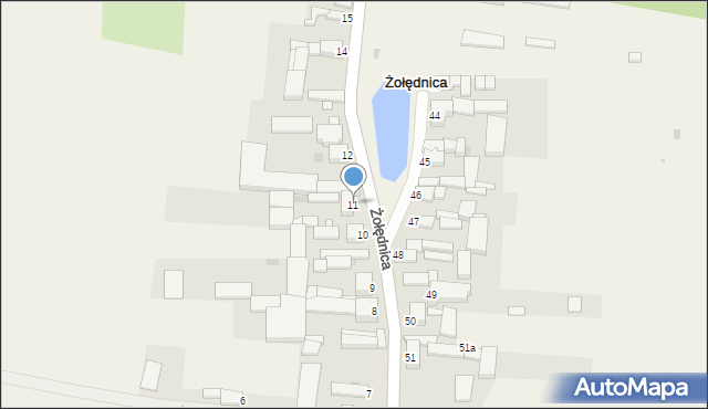 Żołędnica, Żołędnica, 11, mapa Żołędnica