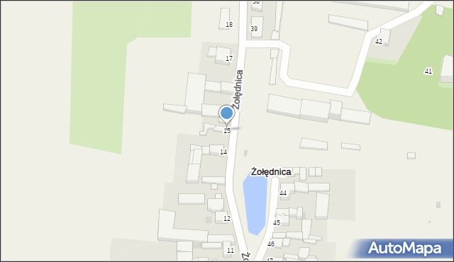 Żołędnica, Żołędnica, 15, mapa Żołędnica