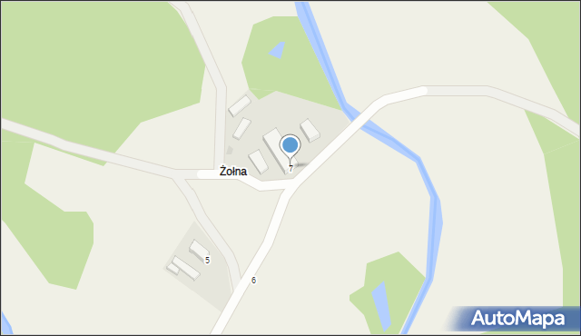 Żołna, Żołna, 7, mapa Żołna