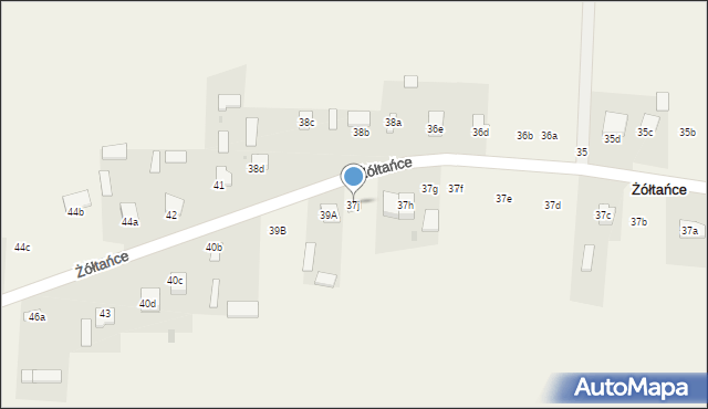 Żółtańce, Żółtańce, 37j, mapa Żółtańce