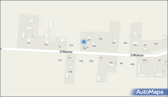 Żółtańce, Żółtańce, 51a, mapa Żółtańce