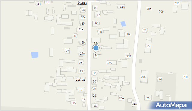 Żółtki, Żółtki, 34, mapa Żółtki